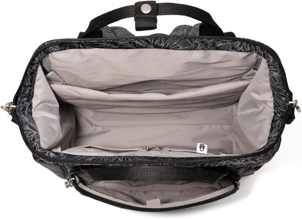 Baggallini Securtex Anti-Theft Windsor Backpack for Travel, Work & College, RFID & Locking Zipper, Up to 16' Laptop