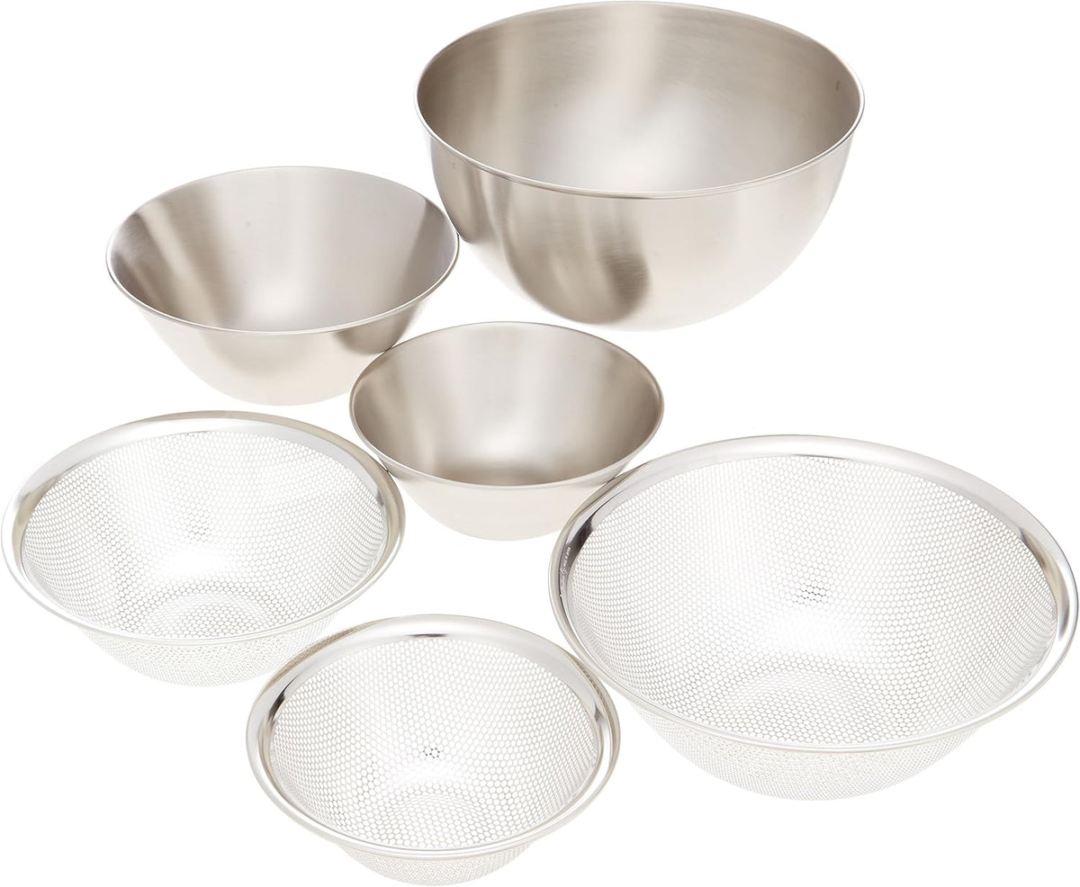 Sori Yanagi stainless bowl punchingstrainer (16.19.23) 6pcs