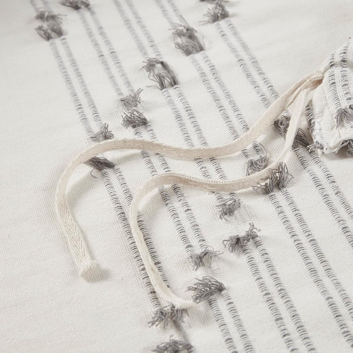 INK+IVY Cotton Duvet Cover King Size - 100% Cotton Duvet Cover Set, Boho Bedding Set for All Seasons Farmhouse Bedding Duvet & Sets with 2 Pillowcase, Jacquard Stripes, Ivory 3 Piece King/Cal King
