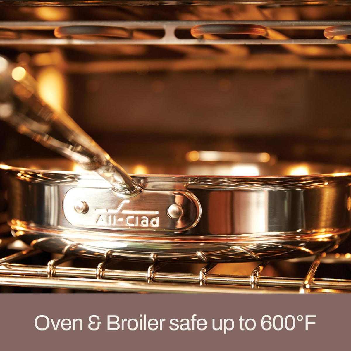 All-Clad Copper Core 5-Ply Stainless Steel Sauté Pan with Steel Lid 3 Quart Induction Oven Broiler Safe 600F Pots and Pans, Cookware Silver