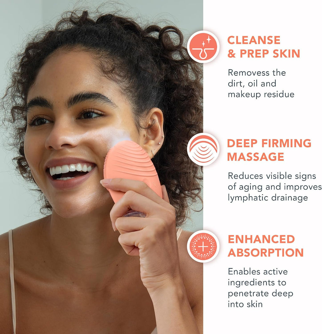 FOREO Luna 4 Bundle - Facial Cleansing Brush + Luna Micro-Foam Face Cleanser 2.0, 3.4 oz + Luna Ultra Nourishing Cleansing Balm, 0.5 oz - Firming Face Massager - Balanced Skin