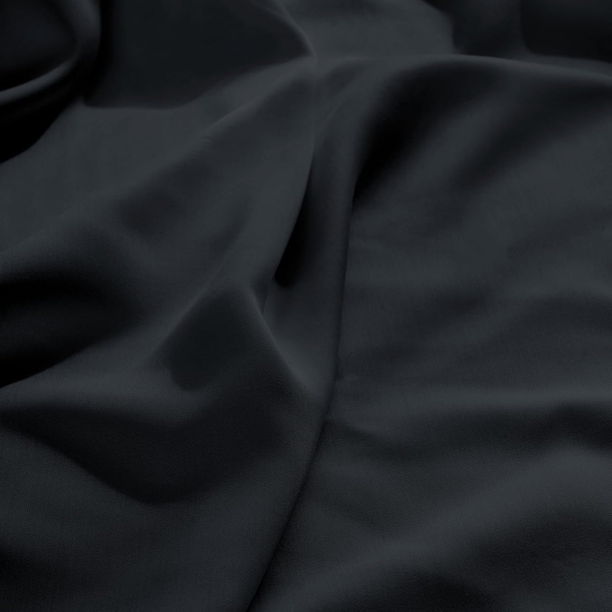 Superior Modal from Beechwood 300 Thread Bed Sheet Set, 1 Elastic Deep Pocket Fitted Sheet, 1 Flat Sheet, 1 Pillowcase, Soft Cool Sheets, Sateen Weave, Bedding Essentials, Twin XL, Black