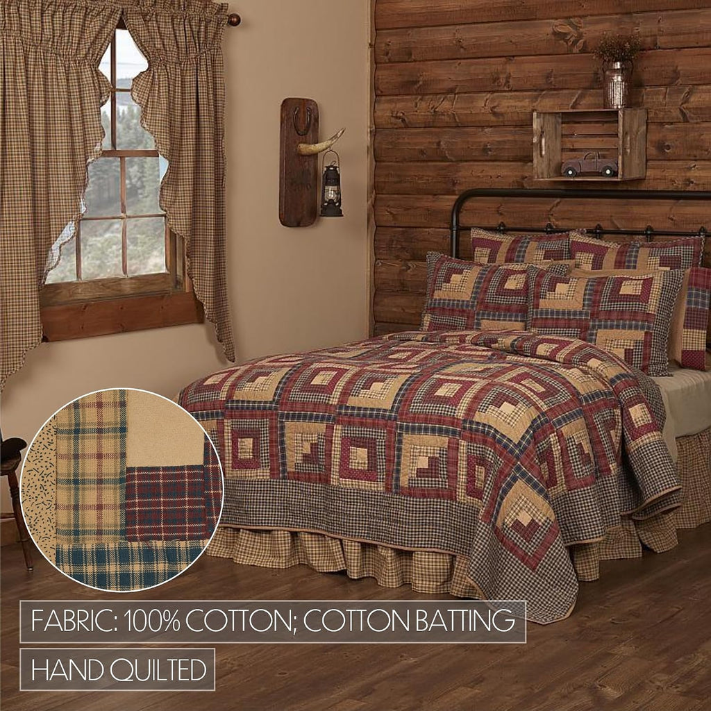VHC Brands Millsboro 3 Piece Quilt Set (1 Twin Quilt, 2 Standard Shams)