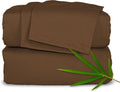 Pure Bamboo King Sheets, Genuine 100% Organic Viscose Derived from Bamboo Bed Sheet Set, Luxuriously Soft & Cooling, Double Stitching, 2 Year Quality Promise (King, Coconut Husk)