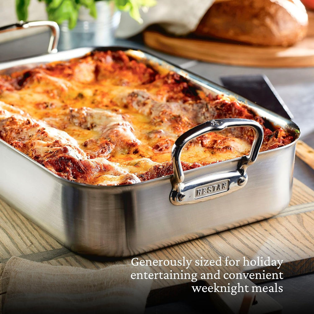 Hestan Provisions – 16.5' Classic Clad Roaster with Stainless Steel Rack