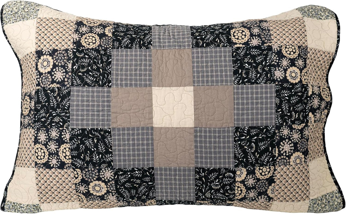 Donna Sharp Lexington Trip- Queen Quilt Set, Measures 90 x 90, Includes 1 Quilt and 2 Standard Shams, Machine Washable