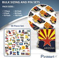 PinMart State Shape Flag Lapel Pin