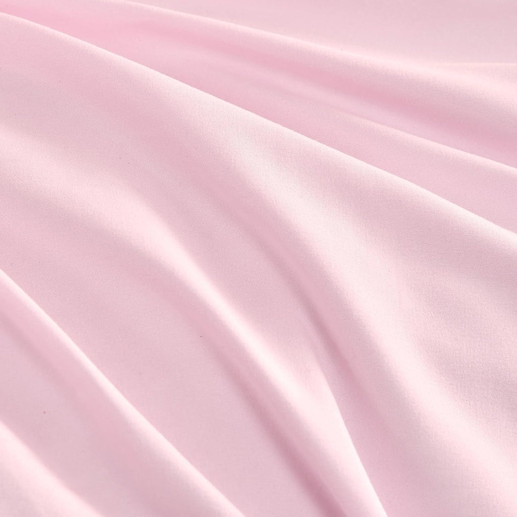 Juicy Couture Ribbon Ruched 3 Piece King Comforter Set, Pink Marshmellow Bedding Ensemble