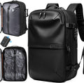 AirVault Vacuum Seal Travel Backpack 60L with Expandable HyperSeal Air Compression Vacuum System Water Resistant TSA Lock (Vacuum Pump Included, Black, 60L)