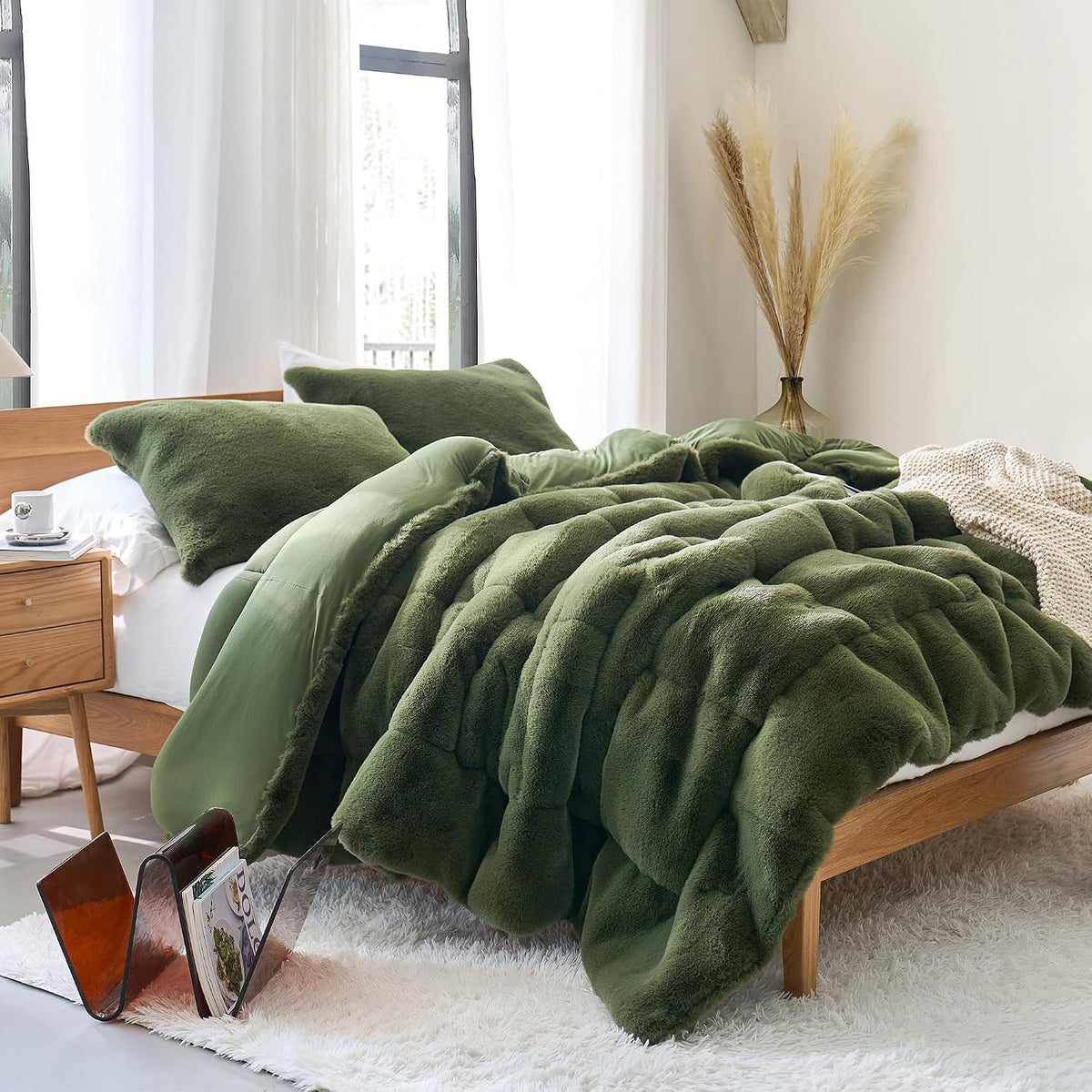 Byourbed Chunky Bunny Yoga - Coma Inducer® Oversized Comforter - Chive (Full)