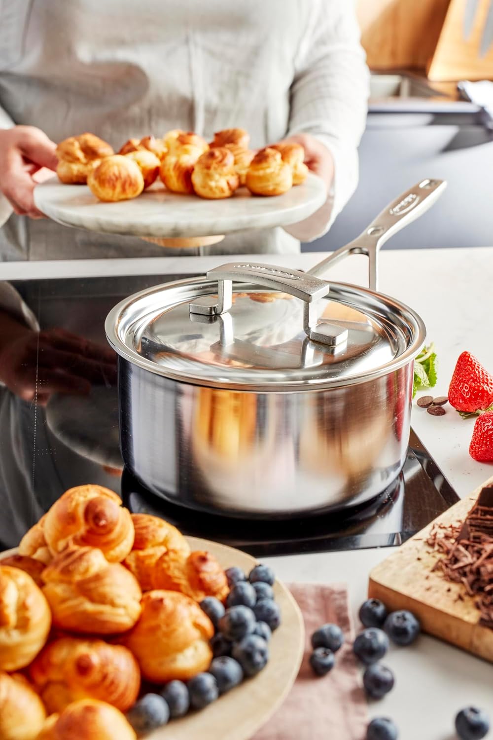 Demeyere Industry 5-Ply 3-qt Stainless Steel Saucepan