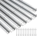42 Ft V-Track Galvanized Inverted V Track with Hammer Drive in Anchors for Sliding Rolling Chain Rack Driveway Gate, Heavy Duty Sliding Driveway Gate Track