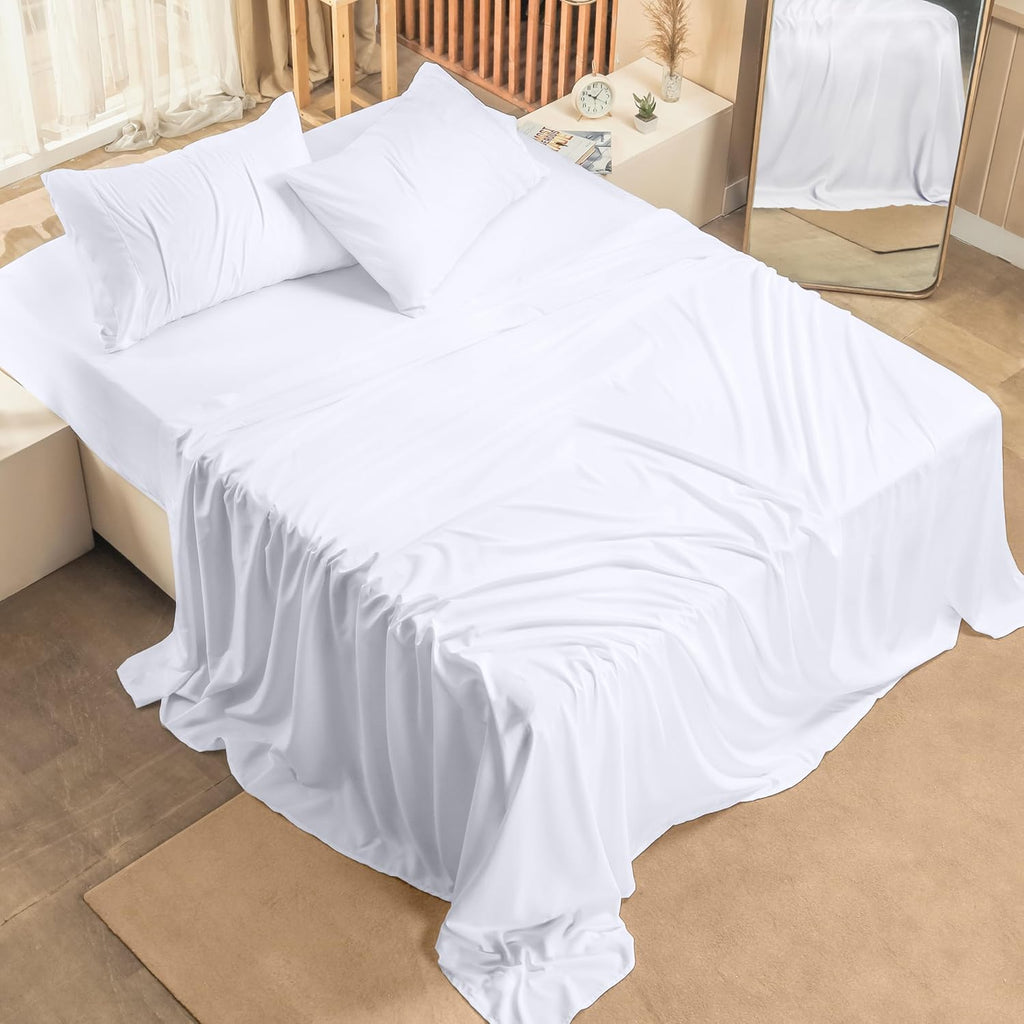 Utopia Bedding Full Size Sheet Set - Bulk Pack of 10 Bed Sheets Set - Soft Brushed Microfiber - Deep Pockets - Shrinkage & Fade Resistant - Easy Care (White)