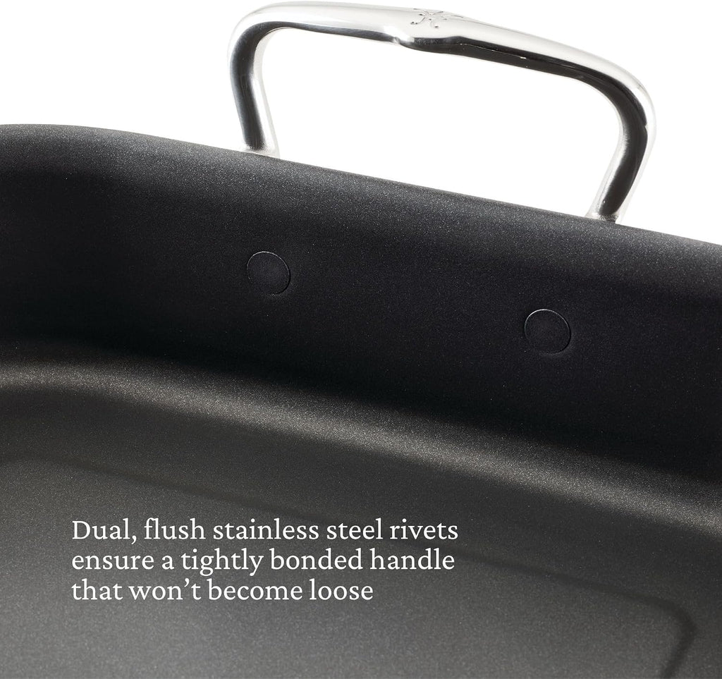 Hestan Provisions – 16.5' Classic Clad Nonstick Roasting Pan with Stainless Steel Rack