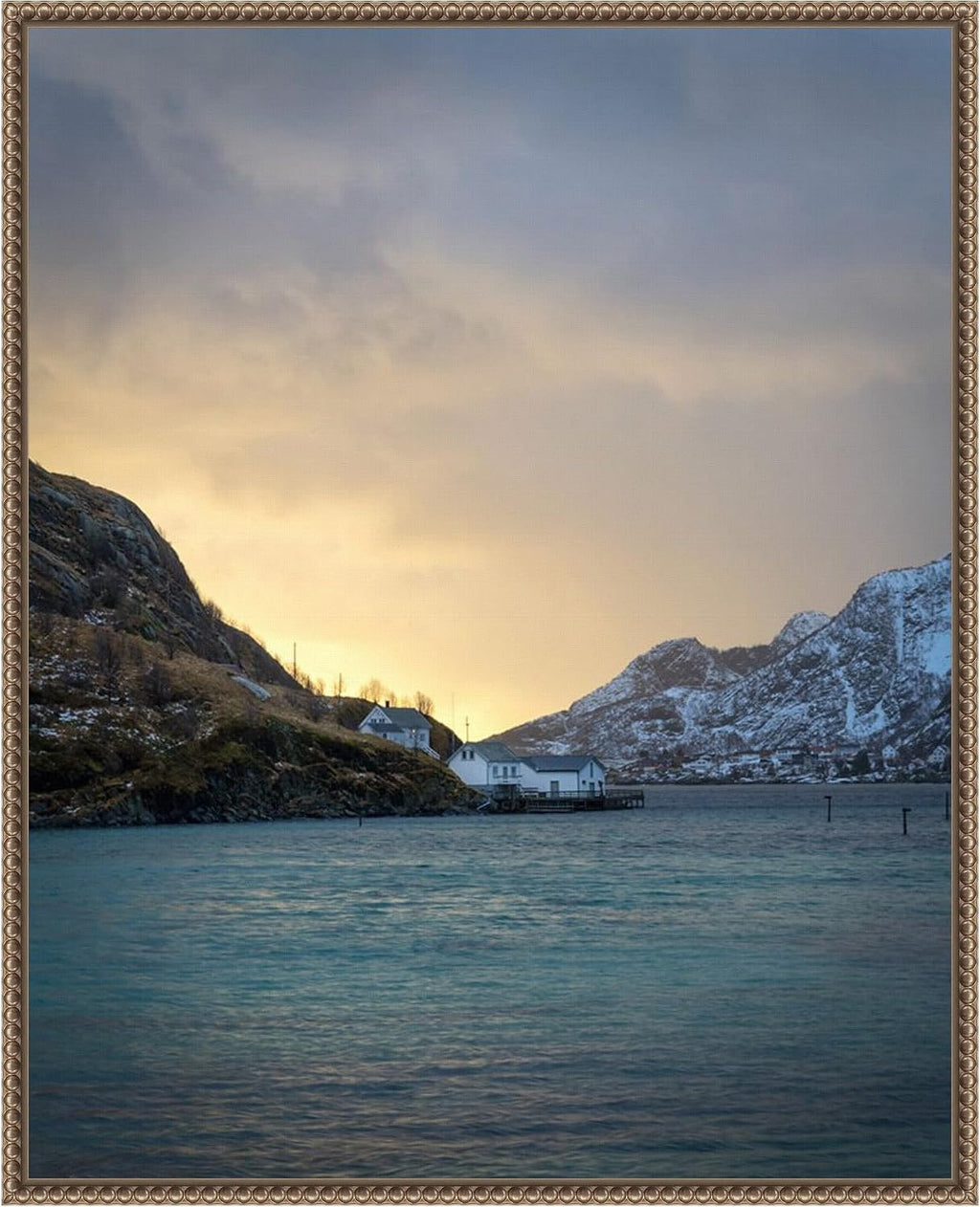 Amanti Art Framed Canvas Wall Art 28x23 The Morning Glow II by Danny Head, Framed Wall Art Canvas, Landscapes Artwork, Traditional Decor, Medium Poster Painting for Living Room, Bedroom, Bathroom,
