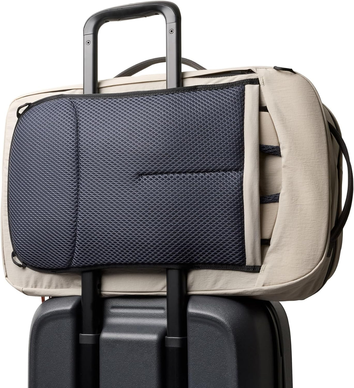 Bellroy Lite Travel Pack 38L (carry-on backpack, large travel backpack for international travelers, with laptop pocket, interior packing cells and tuck-away shoulder straps) - Ash