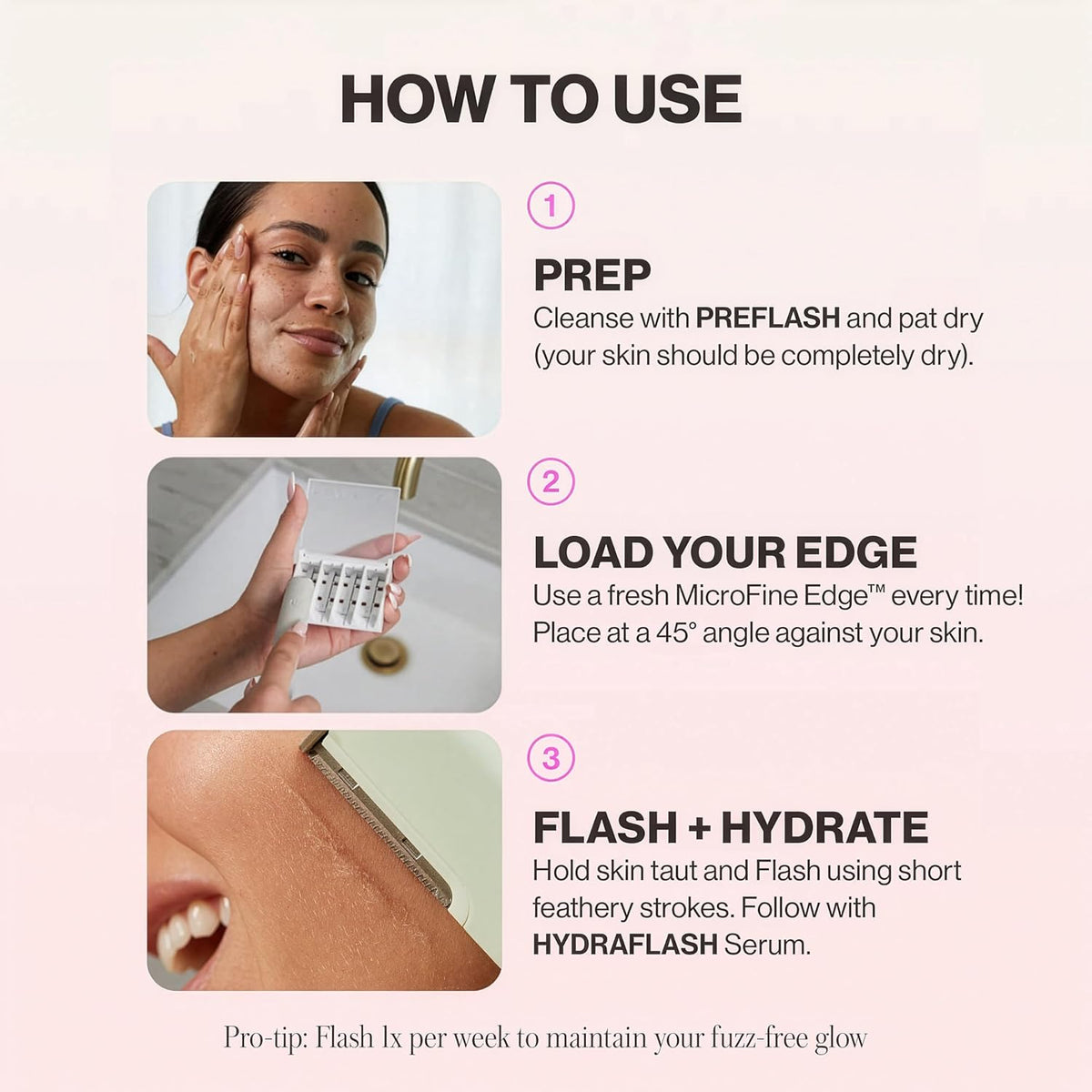 DERMAFLASH LUXE+ Sonic Dermaplaning Tool for Face Peach Fuzz Removal, Anti-Aging and Exfoliation