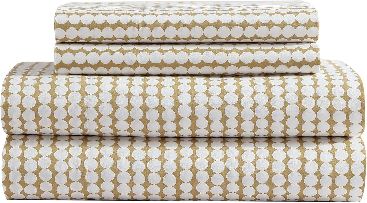 Marimekko - King Sheets, Organic Cotton Bedding Set, Luxuriously Soft & Smooth Home Decor, GOTS Certified (Pikku Rasymatto Beige, King)