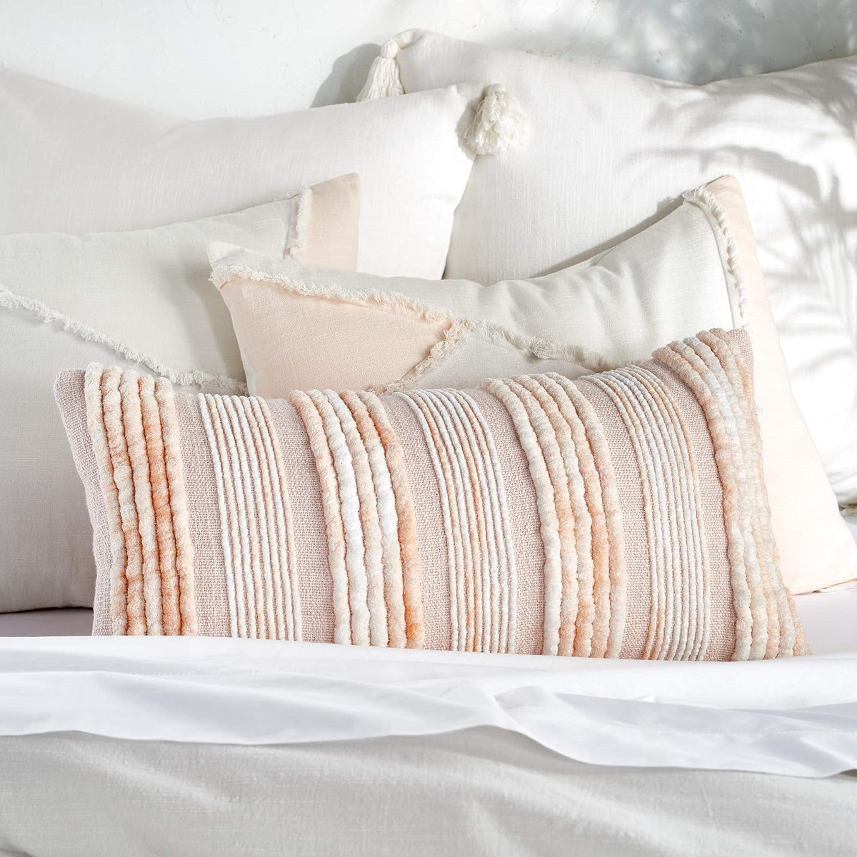Peri Home 100% Cotton 3-Piece Comforter and Sham Set (Multi Colorblock Fringe, Full/Queen)