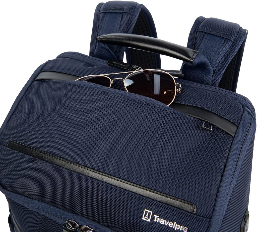 Travelpro Crew Executive Choice 3 Medium Top Load Backpack fits up to 15.6 Laptops and Tablets, USB A and C Ports, Men and Women, Patriot Blue