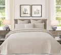 90x92 Queen Size Quilt Set with Pillow Shams Quilted Bedding Cover Ultra Soft Bedspread 3 Pieces Lightweight Soft Blanket for Home Decor,Khaki