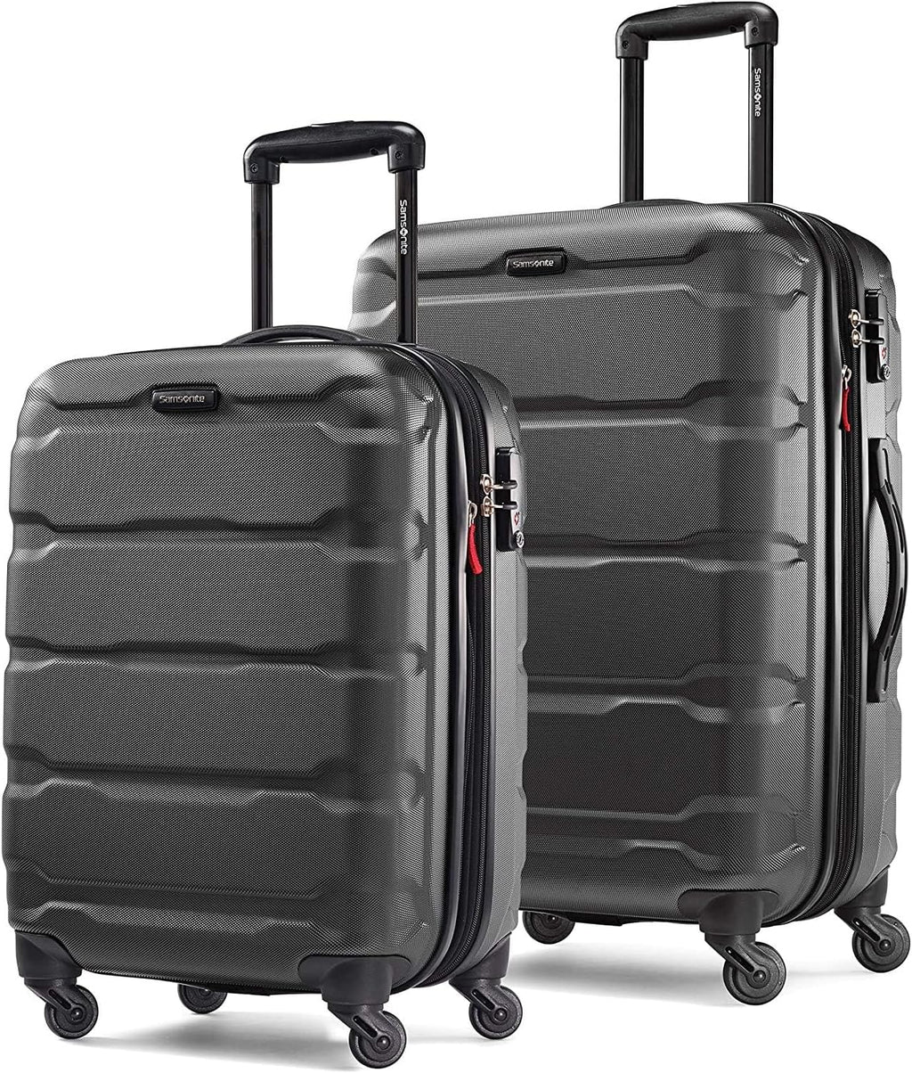 Samsonite Omni PC Hardside Expandable Luggage with Spinner Wheels, Black, 2-Piece Set (20/24)