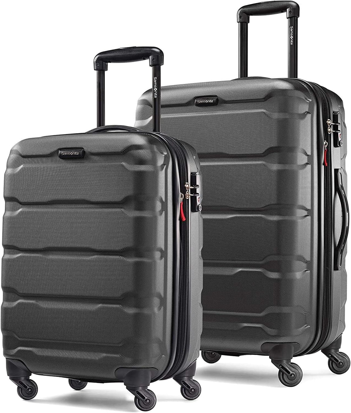 Samsonite Omni PC Hardside Expandable Luggage with Spinner Wheels, Black, 2-Piece Set (20/24)