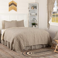 VHC Brands Sawyer Mill Ticking Stripe California King Quilt Set, Charcoal Gray