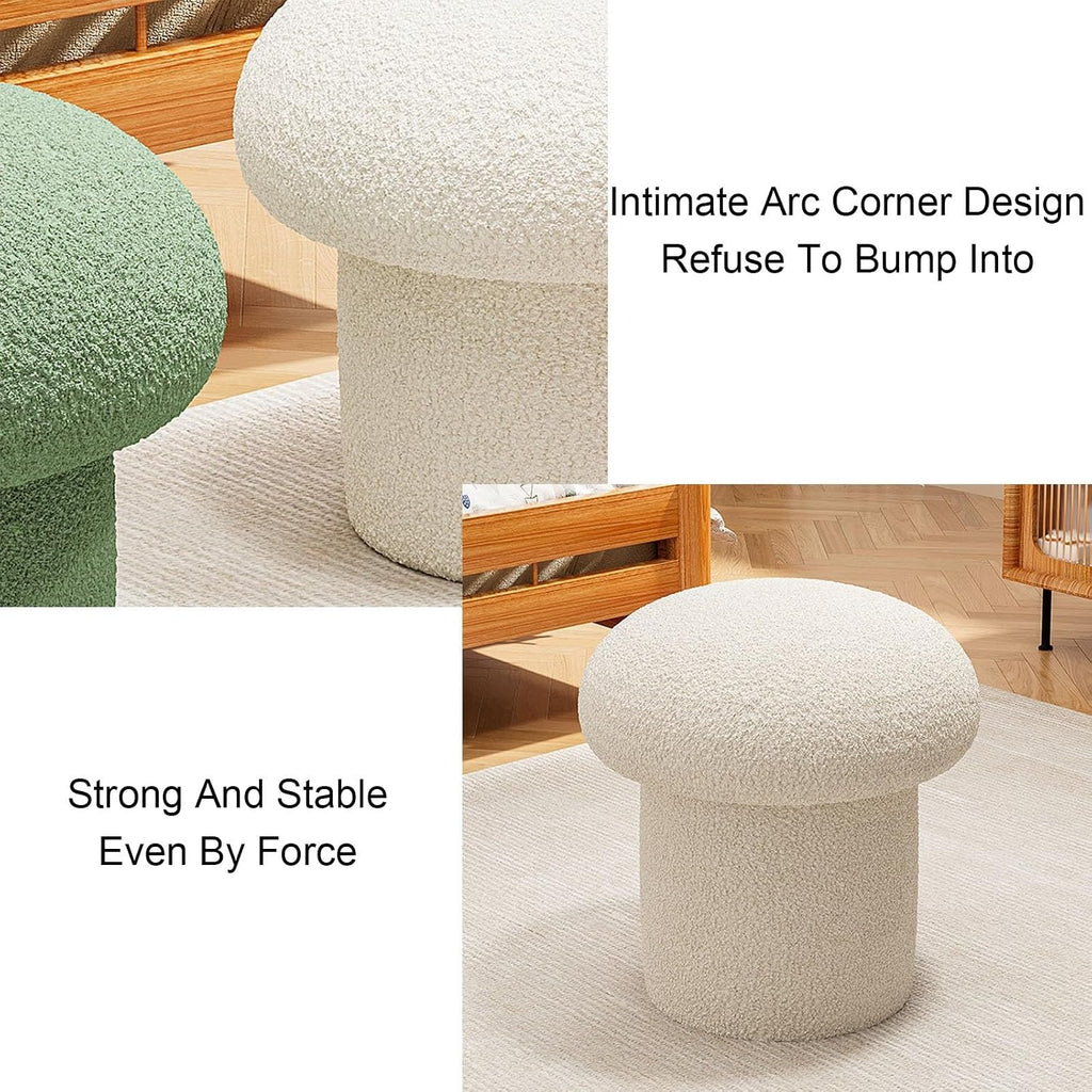 Velvet Vanity Stool, Makeup Chair for Vanity, Modern Vanity Chair no Wheels, Multifunctional Vanity Bench for Living Room/Bedroom/Office，Black S