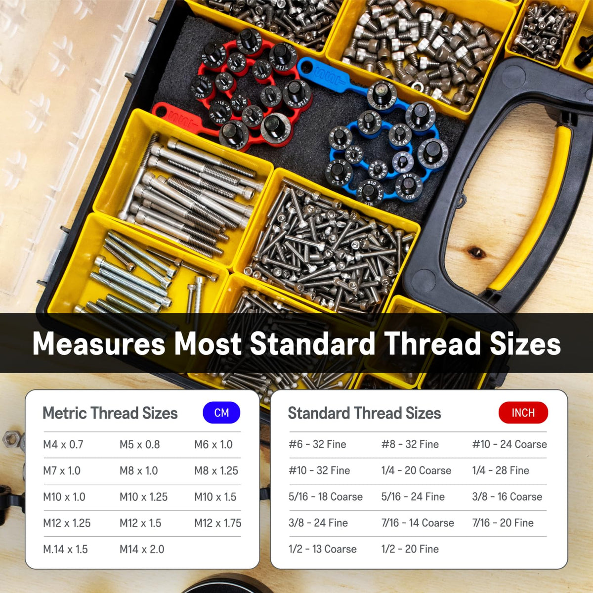 SST - Identibolt Bundle - Identibolt PRO & Original - Complete Thread Checker Set for Nuts & Bolts - Imperial SAE & Metric Threads - 48 Sizes Total - from #6 to 1' & 4mm to 14mm - Tight Tolerance