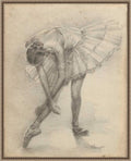 Amanti Art Framed Canvas Wall Art 28x23 Antique Ballerina Study II by Ethan Harper, Framed Wall Art Canvas, Entertainment Artwork, Traditional Decor, Medium Poster Painting for Living Room, Bedroom,