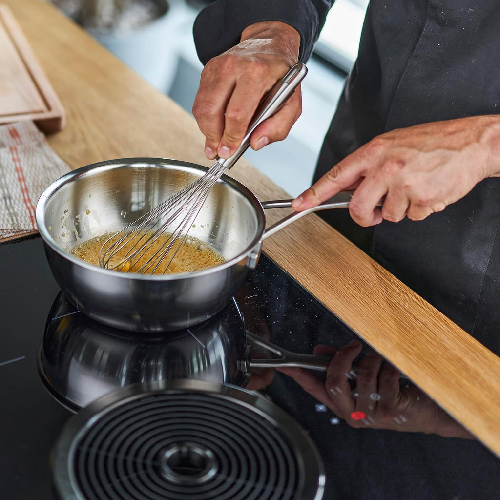 Demeyere Industry 5, 2-qt Stainless Steel Saucier, 5-Ply Construction, Compatible on all Stovetops, Made in Belgium