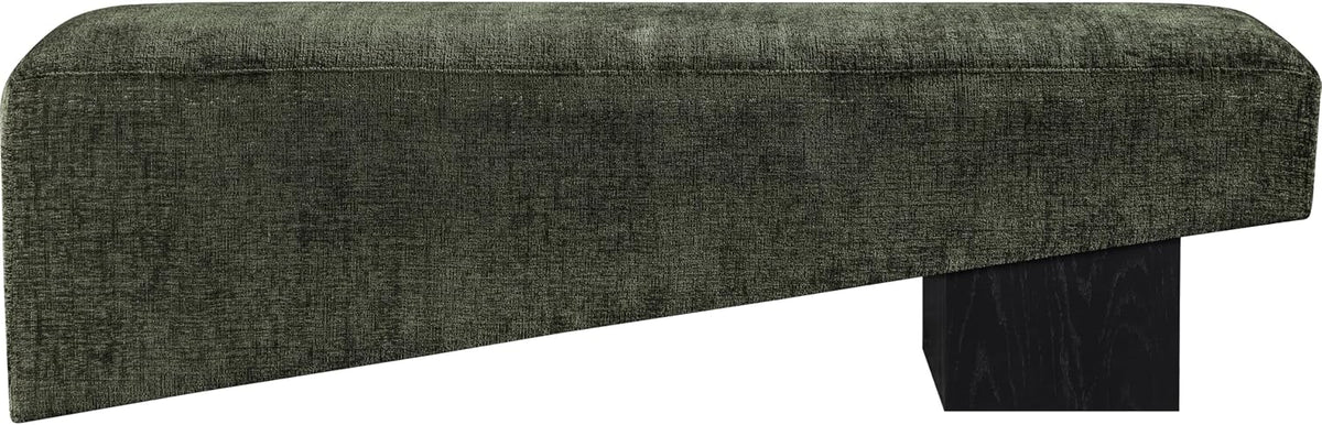 Meridian Furniture Alora Green Polyester Fabric Bench