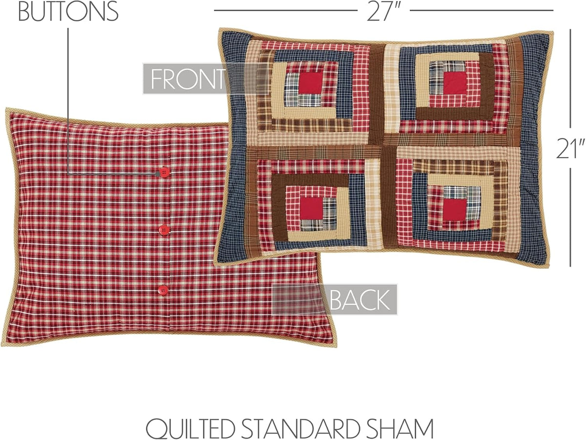 VHC Brands Braxton 3 Piece Quilt Set (1 Queen Quilt, 2 Standard Shams)