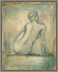 Amanti Art Framed Canvas Wall Art 28x23 Contemporary Figure Study I by Ethan Harper, Framed Wall Art Canvas, Abstract Artwork, Country Rustic Decor, Medium Poster Painting for Living Room, Bedroom,