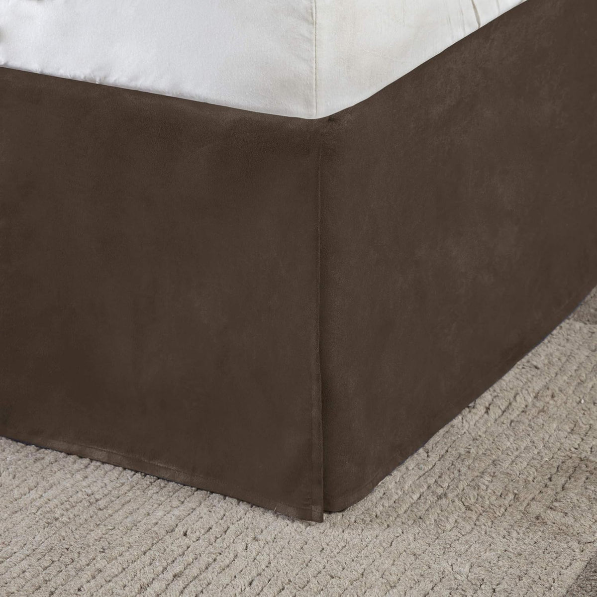 Madison Park Daybed Cover Set - Trendy Design, All Season Luxury Bedding with Bedskirt, Matching Shams, Decorative Pillow, Diamond Quilted Faux Suede Reversible Brown 75'x39' 6 Piece
