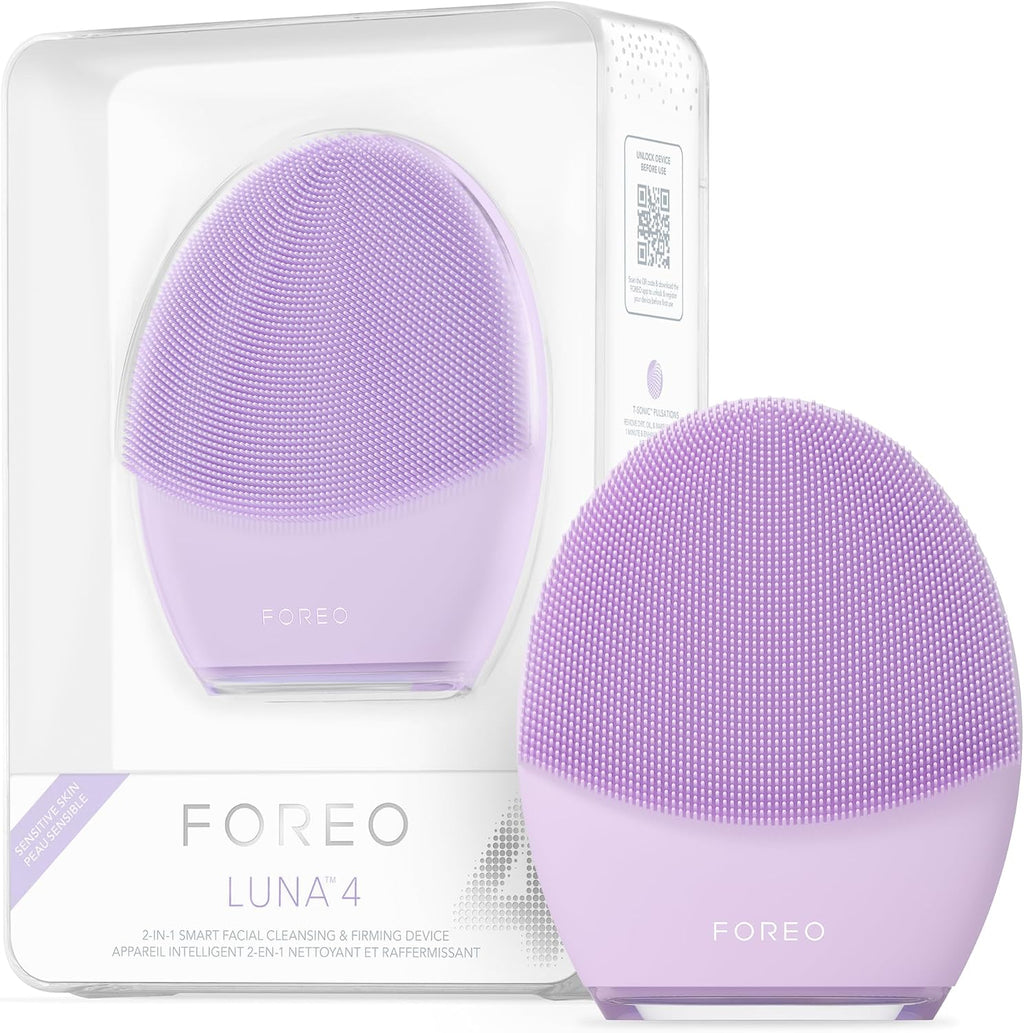 FOREO LUNA 4 Face Cleansing Brush - Firming Face Massager - Anti Aging Care - Enhances Absorption - Simple Skin Care Tools - Sensitive Skin