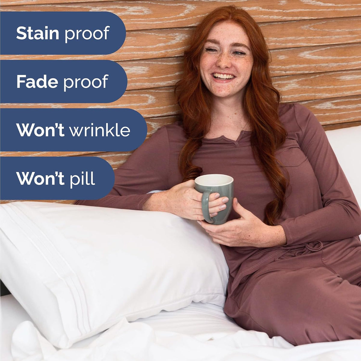 Bulk Case Pack of 12 Sheet Sets - (12) Complete Sheet Sets - Bulk Cal King Bedding - Wholesale Case Pack for Hotels, Spa & Airbnbs - Deep Pocket & Wrinkle Free - Cooling & Breathable - Cal King, White