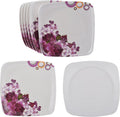 Maharaja Royal Melamine Unbreakable, Microwave Safe Dinner Set (White and Purple) -40 Pieces, Service for 6