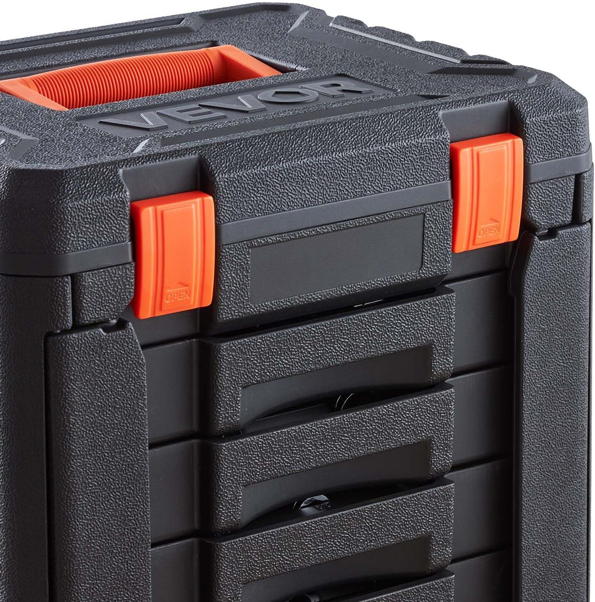 VEVOR Mechanics Tool Set, 297-Piece Mechanic Tool Kit, 1/4 in, 3/8 in, and 1/2 in Drive, SAE and Metric Socket Set, Wrenches, Screwdriver Bits, Accessories, and Storage Case, for Automotive Repair