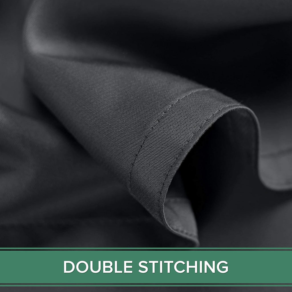Pure Bamboo Queen Sheets, Genuine 100% Organic Viscose Derived from Bamboo Bed Sheet Set, Luxuriously Soft & Cooling, Double Stitching, 2 Year Quality Promise (Queen, Charcoal)