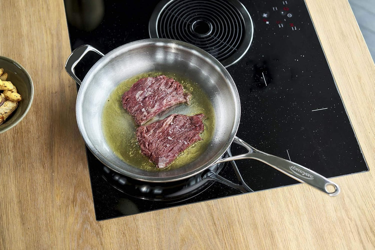 Demeyere Atlantis 7-Ply Stainless Steel Fry Pan with Helper Handle, 11'