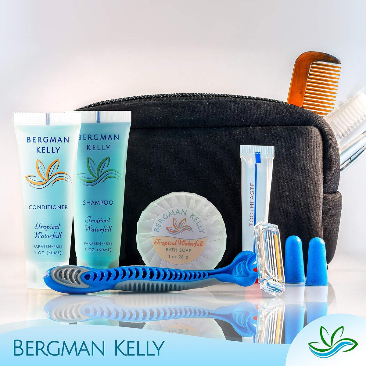 BERGMAN KELLY - Travel Size Lotion - 1 fl oz, 18000 PK, Tropical Waterfall - Delight Your Guests w/Invigorating & Refreshing Body Lotion - Quality Mini & Small Size Guest Hotel Toiletries in Bulk