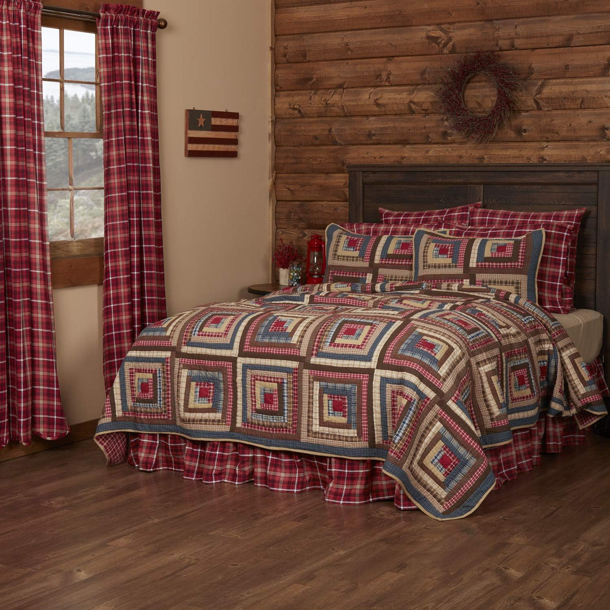VHC Brands Braxton 3 Piece Quilt Set (1 Queen Quilt, 2 Standard Shams)