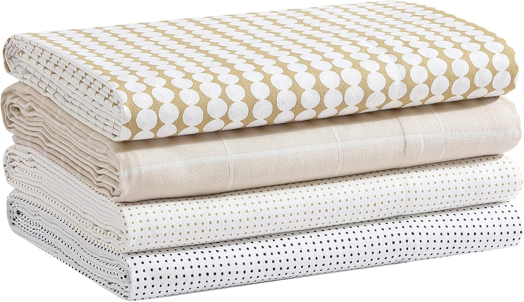 Marimekko - Queen Sheets, Organic Cotton Bedding Set, Luxuriously Soft & Smooth Home Decor, GOTS Certified (Pikku Rasymatto Beige, Queen)