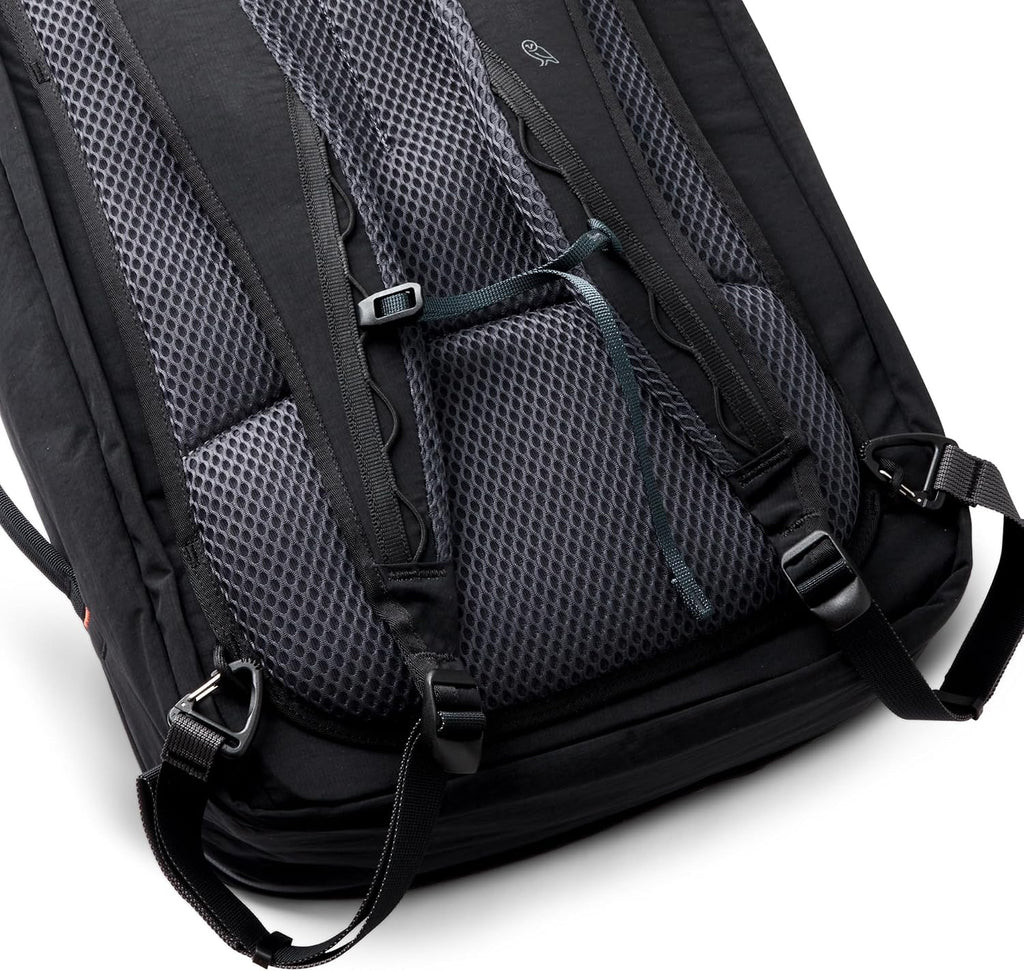 Bellroy Lite Travel Pack 38L (carry-on backpack, large travel backpack for international travelers, with laptop pocket, interior packing cells and tuck-away shoulder straps) - Black