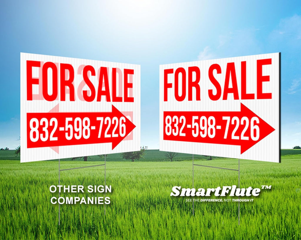 BINGLE SmartFlute® Yard Signs 18x24' Light Blocking Plastic Waterproof White Screen Printing Supplies (100)