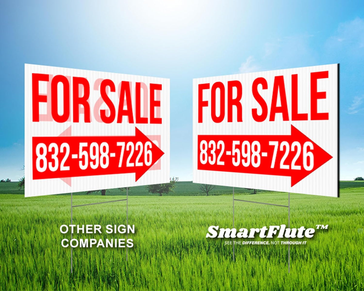 BINGLE SmartFlute® Yard Signs 18x24' Light Blocking Plastic Waterproof White Screen Printing Supplies (100)