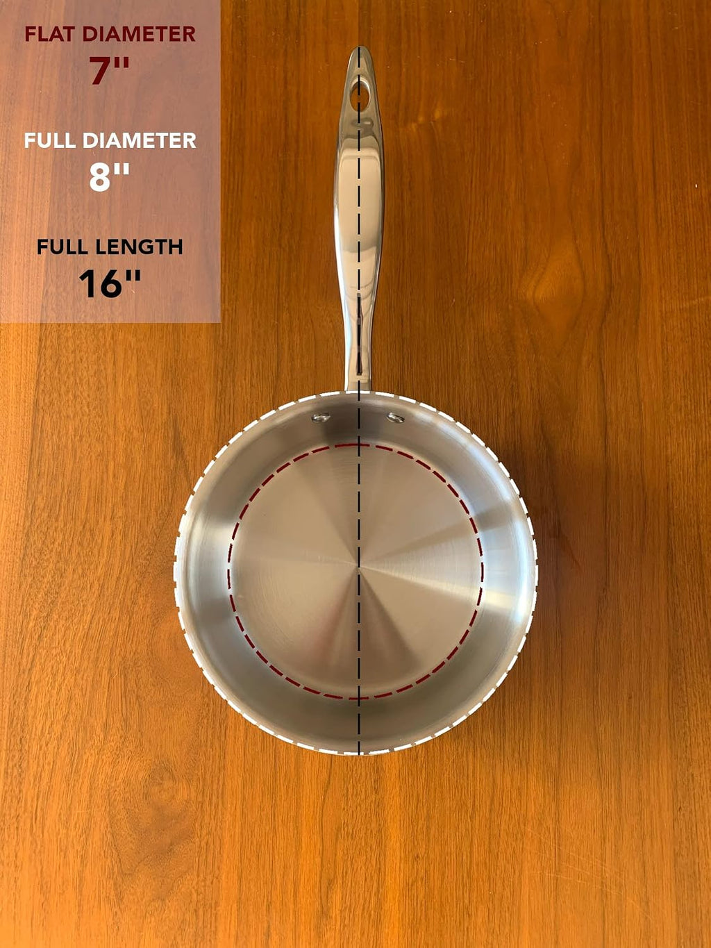 Heritage Steel 1.5 Quart Sauté Pan with Lid - Titanium Strengthened 316Ti Stainless Steel with 5-Ply Construction - Induction-Ready and Fully Clad, Made in USA