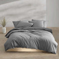 Calvin Klein - Queen Comforter Set, Modern Cotton Washed Percale Bedding with Matching Shams, Oeko-Tex Certified (Washed Percale Graphite, Queen)
